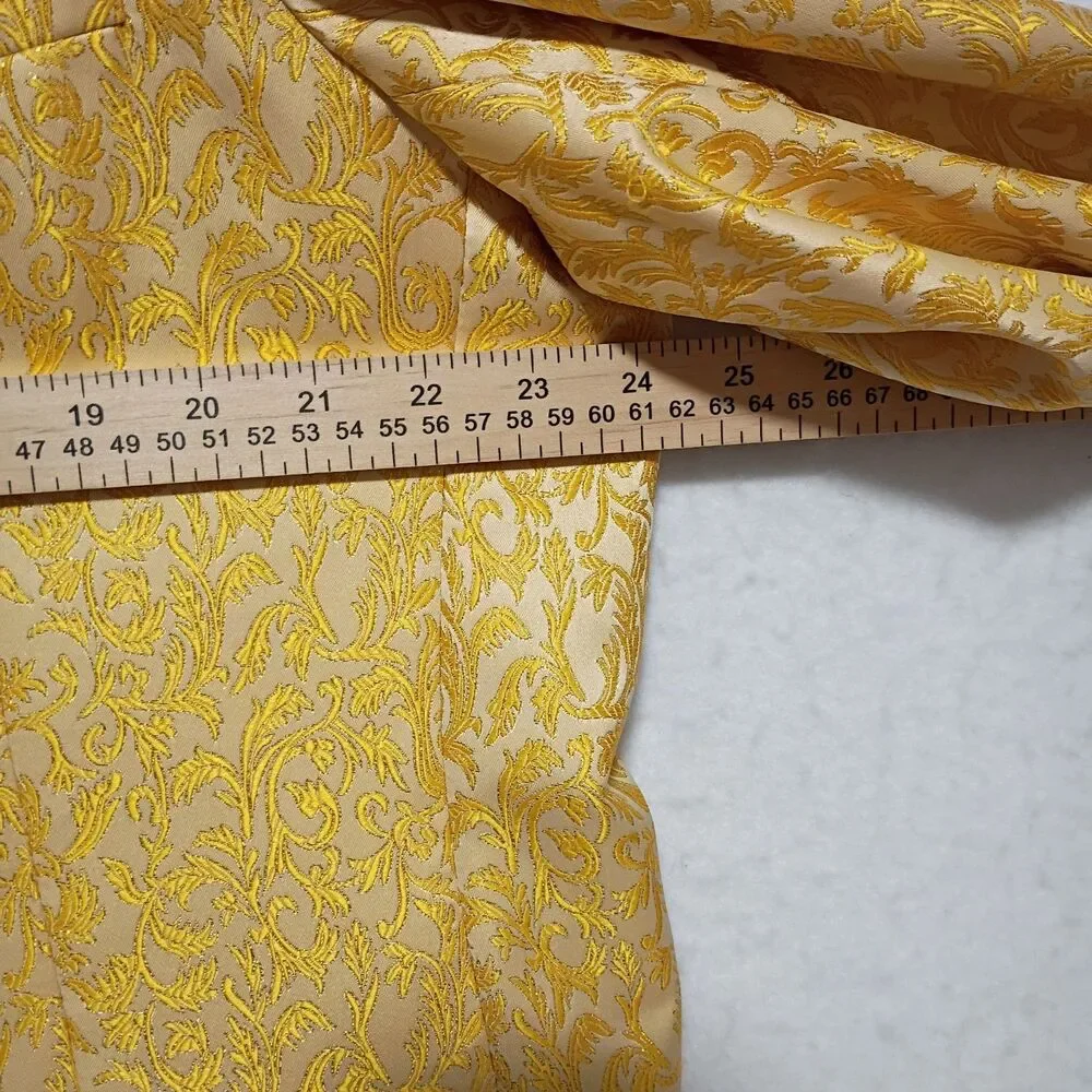 Jean Louis France Brocade Blazer Golden Yellow 48R